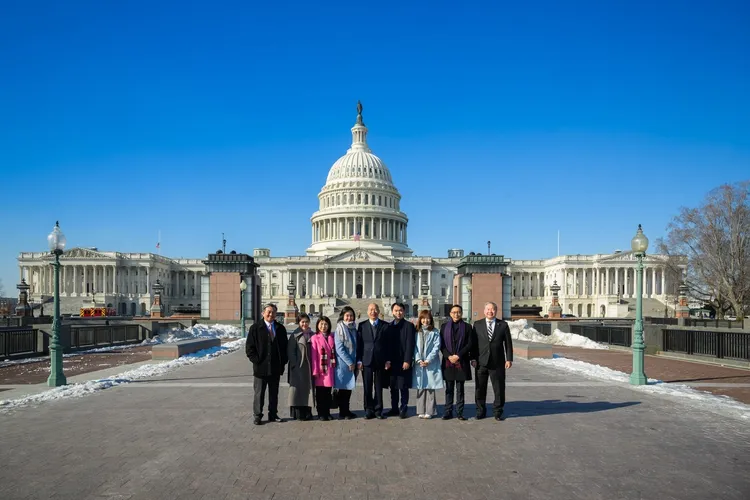 立法院長韓國瑜率代表團訪美，出席美國總統川普就職典禮。韓國瑜辦公室提供