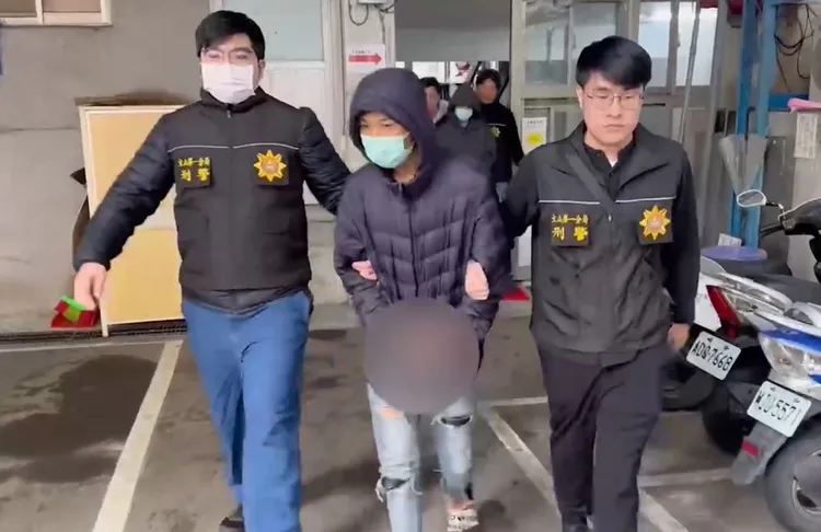 警方赴臺中拘提馬姓兄弟與共犯劉男到案，並移送法辦。翻攝畫面