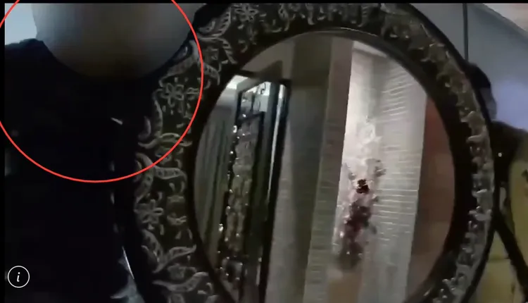 馬嫌躲在汽車旅館造景後方仍被警方揪出逮捕。翻攝畫面