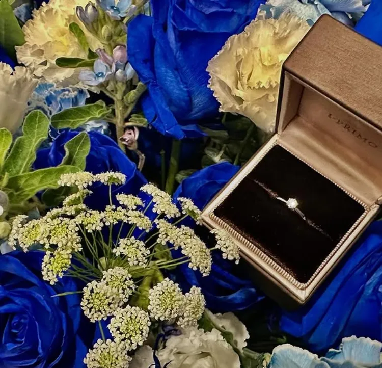 求婚戒。翻攝簡嘉芸IG