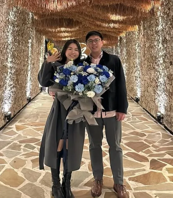 簡嘉芸與準老公放閃。翻攝簡嘉芸IG