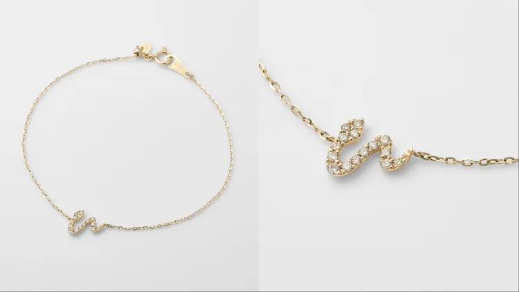 「10K蛇年鑽石手鍊」全長16.5cm，設計有調節球可輕易自行調節長度。品牌提供