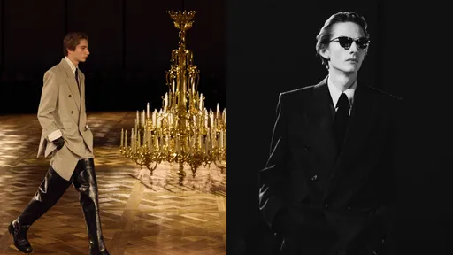 超高筒皮靴是标配　Saint Laurent秋冬男装秀流动对立美学