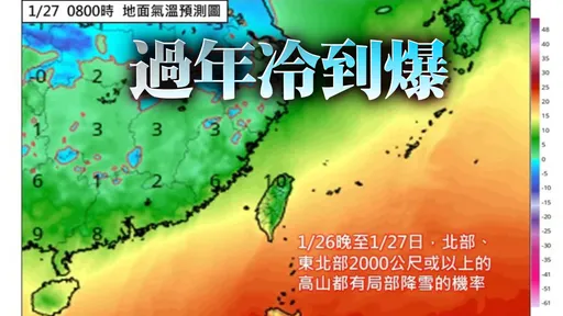 寒流這天殺到!專家:賞雪不用衝合歡山 這2處就有機會