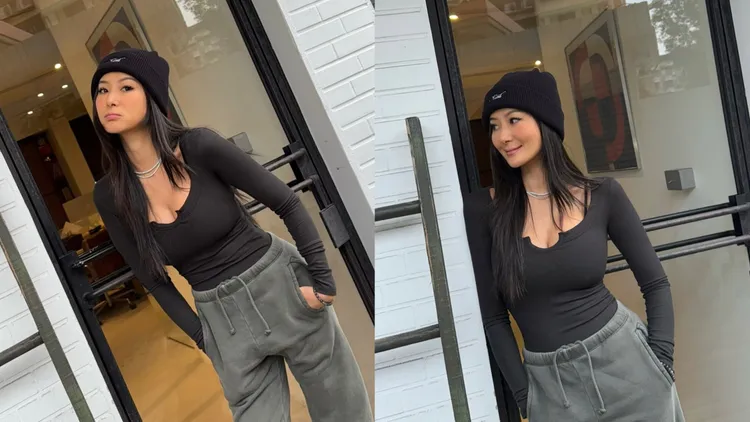 緊身上衣凸顯出孫芸芸的傲人身材。翻攝孫芸芸IG