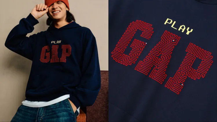 經典「GAP」字樣以綿延不斷的線條打造出靈蛇蜿蜒前進般的效果。品牌提供