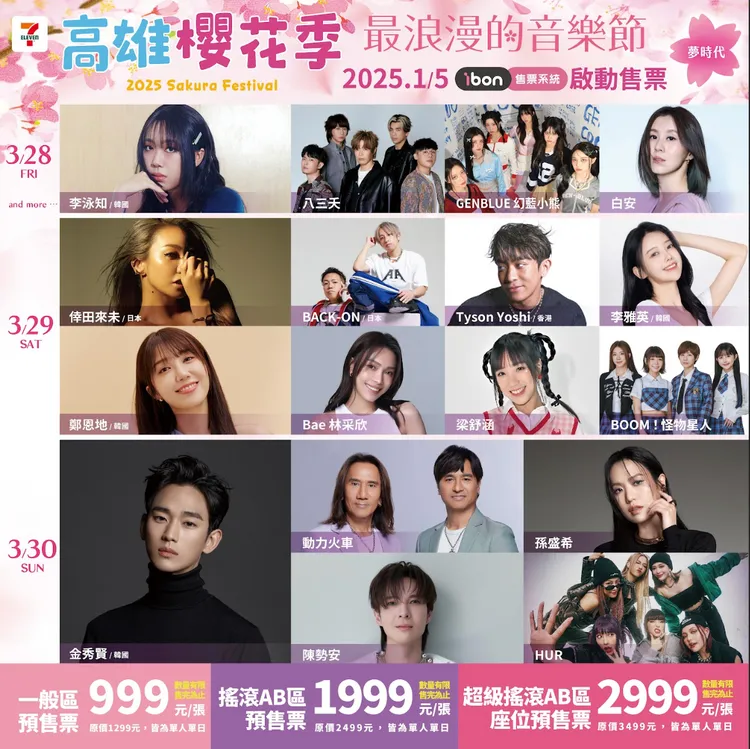 7-ELEVEN 高雄櫻花季卡司。寬寬整合行銷提供