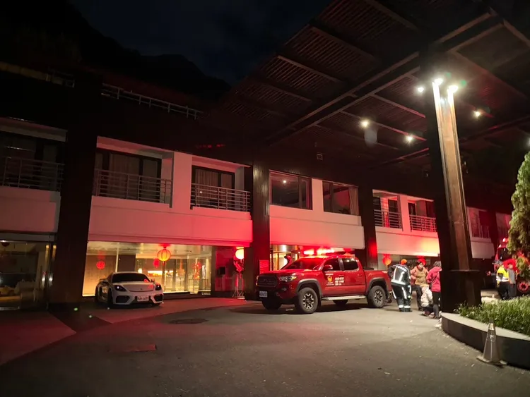 太魯閣晶英酒店昨才復業就傳火警意外。民眾提供