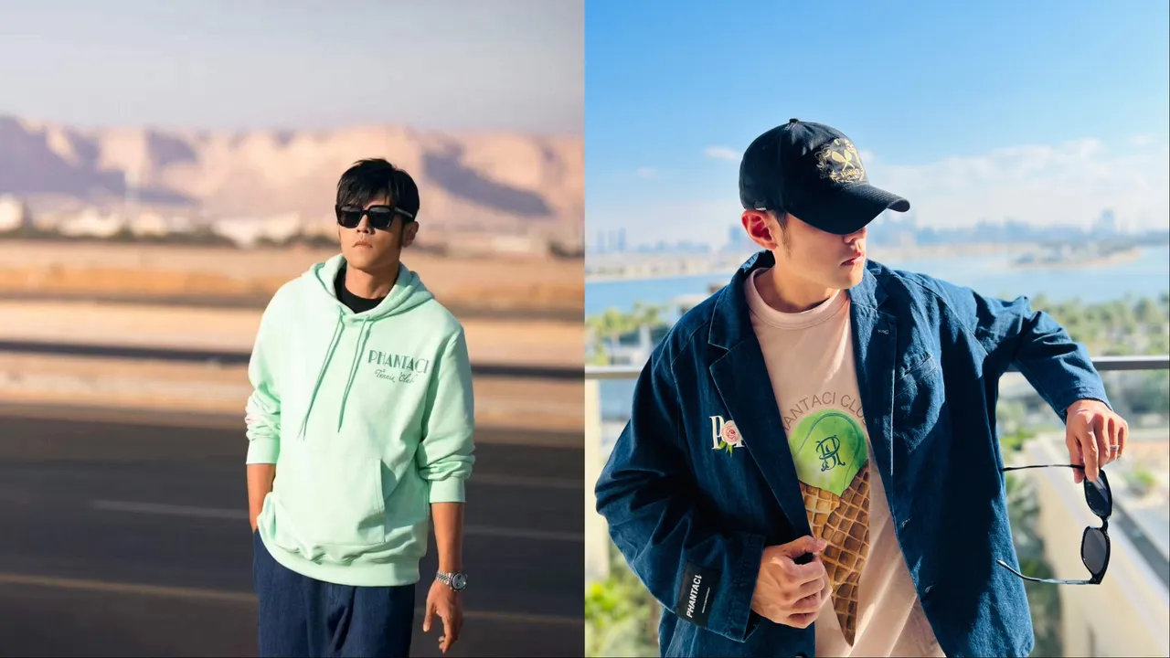 周杰倫穿著PHANTACi全新網球系列。品牌提供