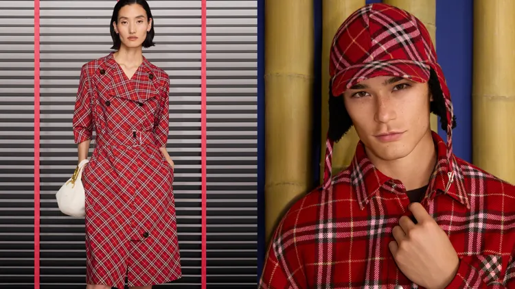 2025新春系列以天竺葵色替經典格紋帶來煥然風貌。品牌提供