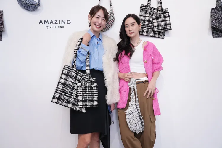 賈永婕（左）與李晶晶。彭欣偉攝