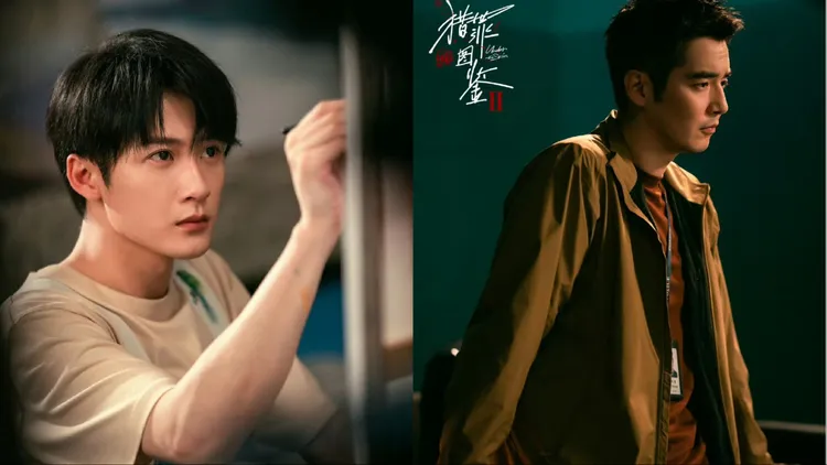 「最帥畫師」檀健次（左）在《獵罪圖鑒2》結局前1分鐘狠刺金世佳（右）一刀。翻攝《獵罪圖鑒》微博