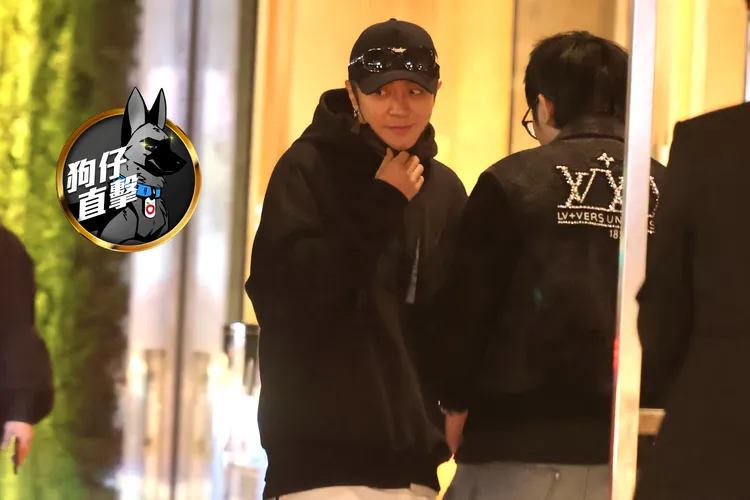 羅志祥新春送好友回W飯店拜年。特勤中心攝