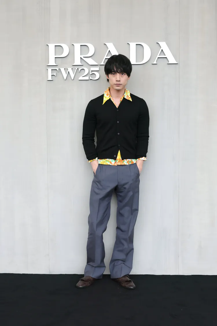 坂口健太郎今年1月出席PRADA男裝秀。品牌提供