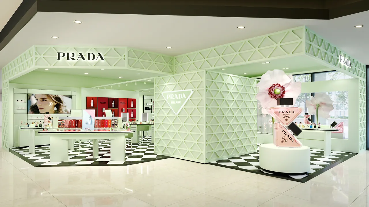 PRADA Bauty於新光三越台北信義新天地A8打造形象店。品牌提供