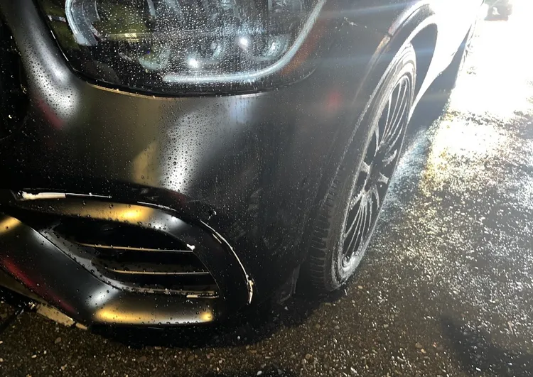 石博恩車損。警方提供