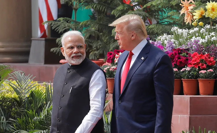 美國總統川普（右）與印度總理莫迪交情不錯。路透資料照
