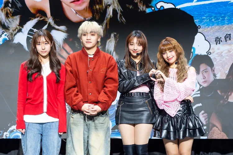 《我們的愛：逝青春》由麥語彤（左起）、小潘、巧瑜、心平共同主演。九日影業集團提供