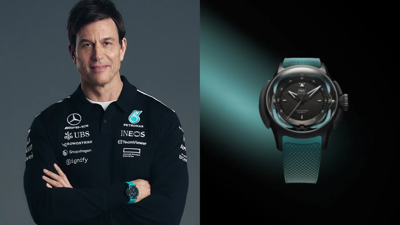 IWC攜手Mercedes-AMG馬石油F1車隊，發布了一款專為賽事打造的限量100只飛行員腕錶Shock Absorber XPL Toto Wolff x Mercedes-AMG馬石油F1車隊特別版。品牌提供