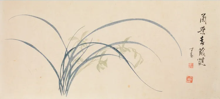 台北也將展出史博館藏溥心畬《蘭》。國立歷史博物館提供