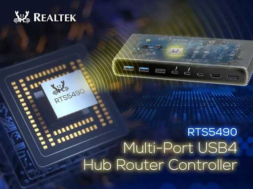 瑞昱推出USB4集线器控制晶片 全球首颗整合USB Type-C/PD功能