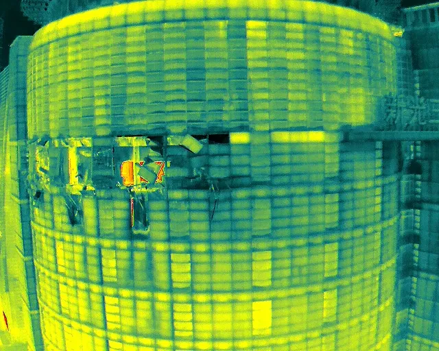 消防局空拍機熱顯像儀拍下的畫面。消防局提供