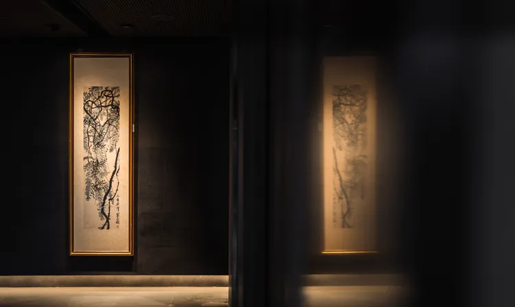 國畫大師齊白石作品《紫藤》。品牌提供