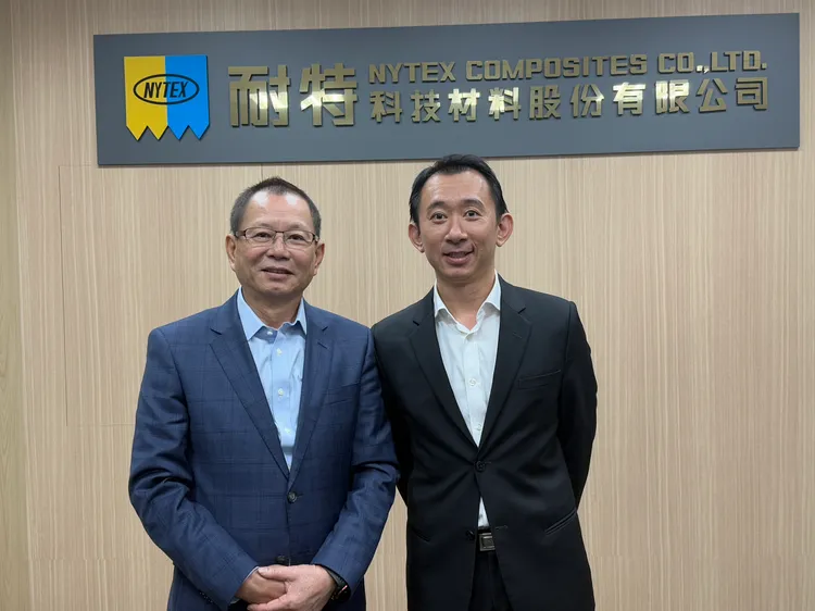 耐特科技董事長陳勳森（左）與耐特科技總經理陳宇涵（右）。呂承哲攝