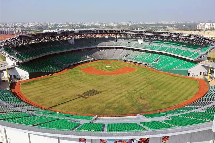 台南亞太國際棒球訓練中心成棒主球場。台南市體育局提供