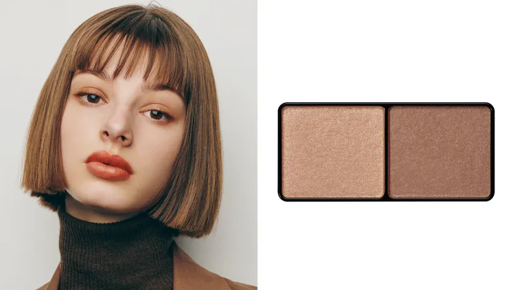 艾杜紗微暮絲絨雙色眼影#03栗子棕，480元。品牌提供