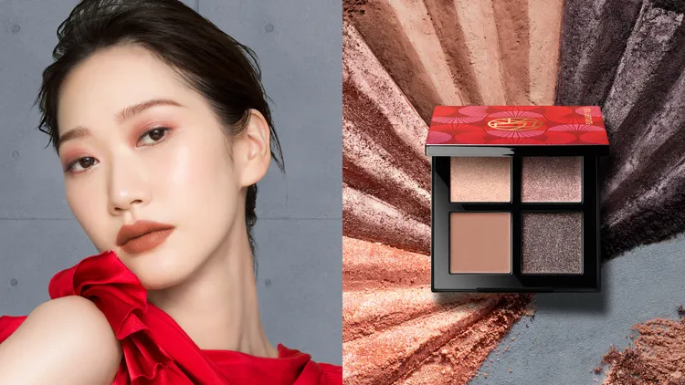 植村秀時尚大師4色眼影盤新年限量版，2050元。品牌提供