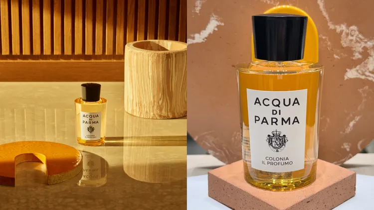 Aqua di Parma克羅尼亞經典淡香精，12ml／1900元、50ml／6800元、100ml／9800元、180ml／1萬2600元。左圖品牌提供、右圖張家玲攝