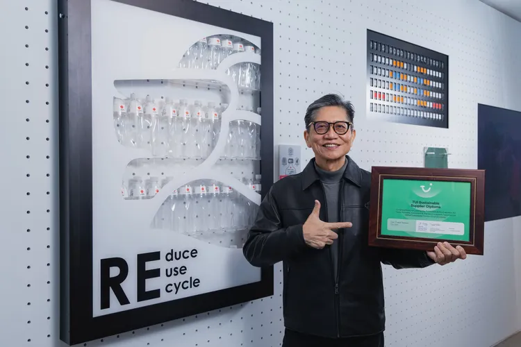 雄獅旅遊榮獲歐洲最大旅遊集團TUI東北亞地區首張「永續旅遊供應商證書」。業者提供