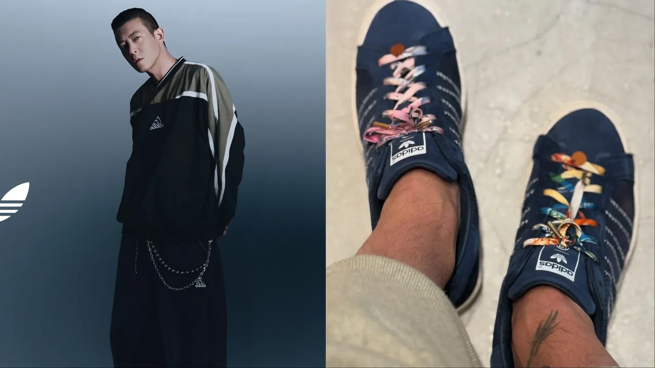 陳冠希接連與運動時尚品牌adidas Originals合作。左圖品牌提供、右圖翻攝陳冠希IG