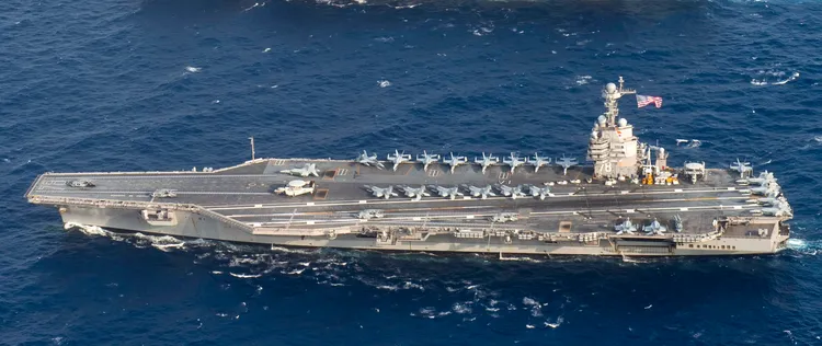 超過10萬噸的福特號是美軍最新最強的航空母艦。翻攝wiki/USS Gerald R. Ford，CVN-78