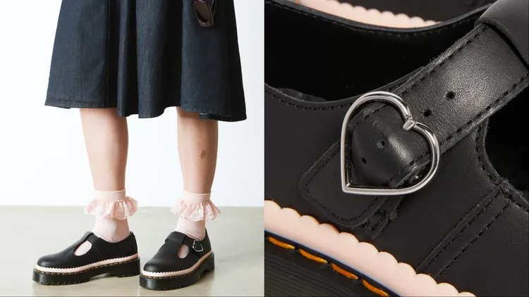 「Polley Bex 瑪麗珍鞋」鞋帶扣也變身愛心。品牌提供