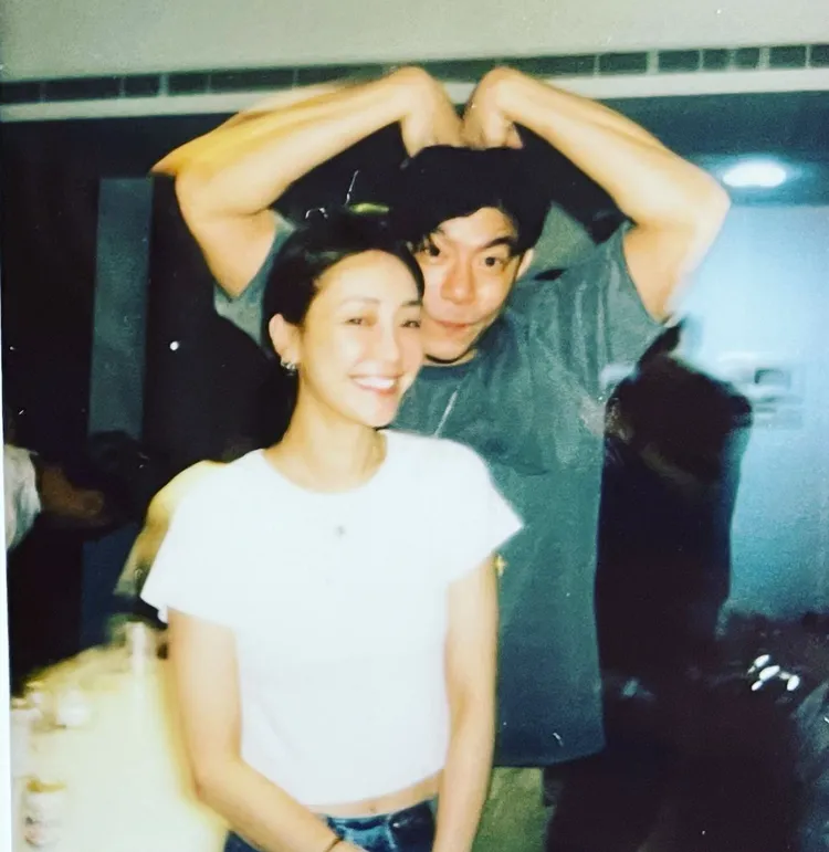 王柏傑（右）和謝欣穎曾經愛得大方。翻攝王柏傑IG