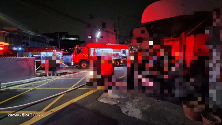 民雄民宅火警造成男租客往生。翻攝畫面