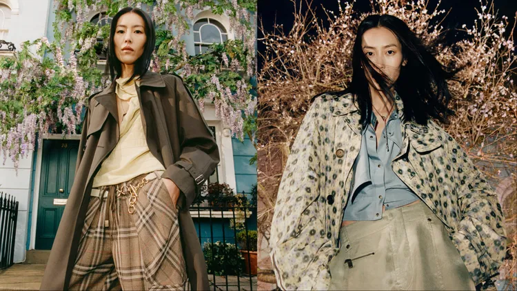 劉雯演繹BURBERRY 2025夏季形象廣告。品牌提供