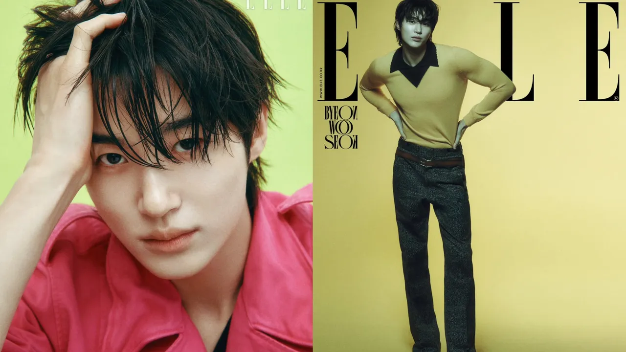 邊佑錫拍攝韓國《ELLE》封面人物。翻攝ellekorea IG
