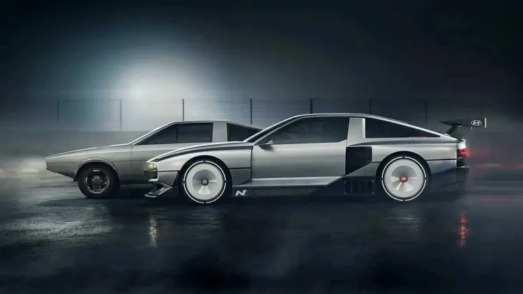 N Vision 74設計靈感來自Giorgetto Giugiaro於1974年操刀的Hyundai Pony Coupe概念車。原廠照片