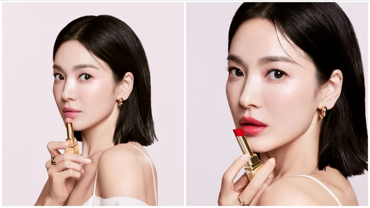 法式軟糖唇她單獨選用了波光蜜漾護唇膏#258和#775。品牌提供