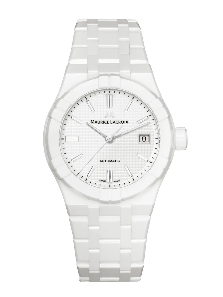 艾美表AIKON陶瓷39mm自動腕錶，ML115機芯，動力儲存38小時，防水深度200米，11萬3000元。品牌提供