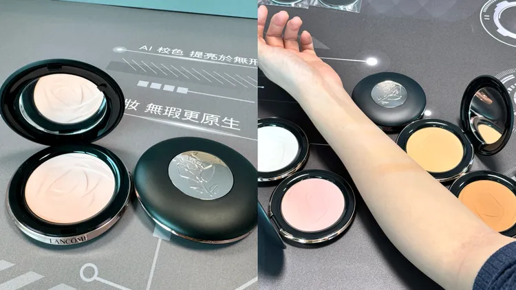 蘭蔻零粉感超持久柔焦蜜粉餅，共有4色選，主推低飽和粉色#01。張家玲攝