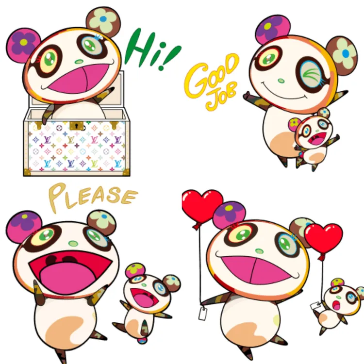 路易威登 x 村上隆藝術聯名限定貼圖。品牌提供