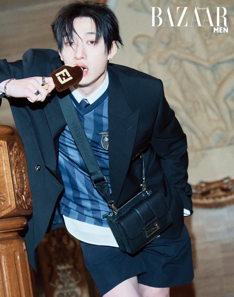 方燦拍攝《Harper’s BAZAAR Men》封面。《Harper’s BAZAAR》國際中文版提供