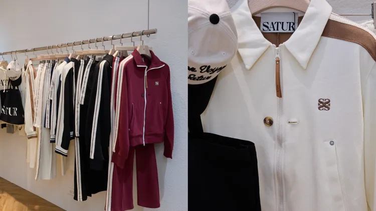 運動套裝也是SATUR焦點設計，透過拉鍊、鈕扣的2-Way設計讓造型更靈活。品牌提供