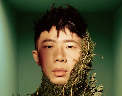 中國歌手鄭興拍照苔蘚上身 秒變「植物人」笑言:喝露水就飽了