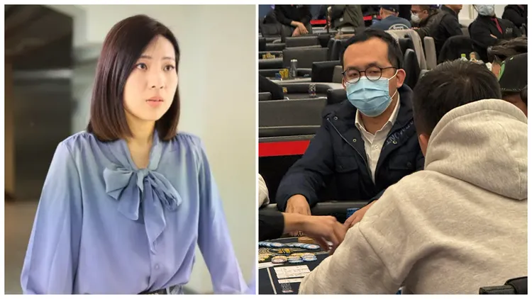 徐巧芯的丈夫劉彥澧被爆料上班日卻跑去打德州撲克。左圖資照、右圖翻攝溫朗東臉書