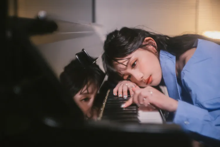 琳誼在拍攝MV一度被共感哽咽。圖／相映音樂提供